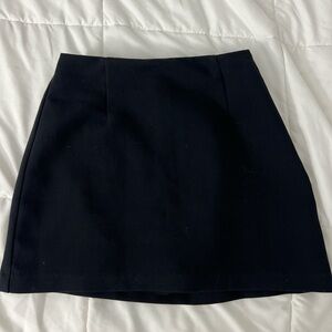 Abercrombie & Fitch high waisted black mini linen skort